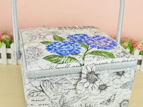 Шкатулка для рукоделия РТО 3981-RT-373, Гортензия, квадратная Шкатулка для рукоделия РТО 3981-RT-373, Гортензия, квадратная