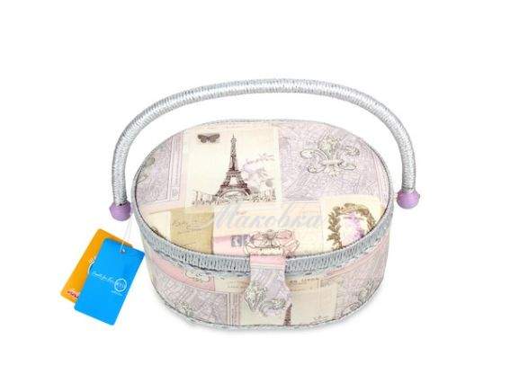 Шкатулка для рукоделия РТО 3416-RT-41, Париж, Париж! овальная Шкатулка для рукоделия РТО 3416-RT-41, Париж, Париж! овальная