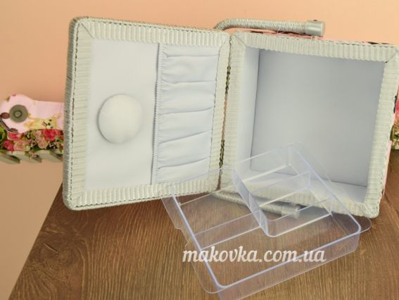 Шкатулка рожева Собаки, квадратна для рукоділля РТО 3954- RT-25 