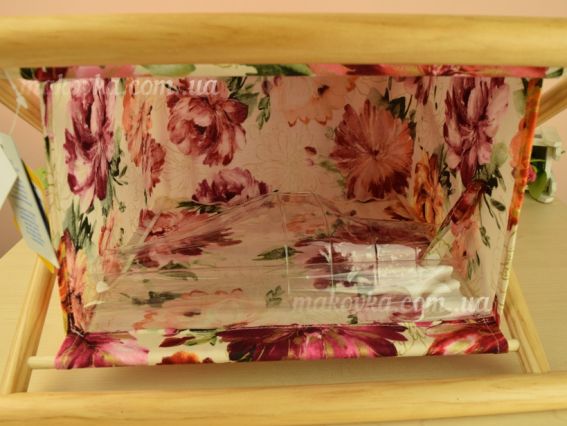 Складная корзина для рукоделия , газетница РТО 4155- RT-103 с Цветами (Хризантемы)