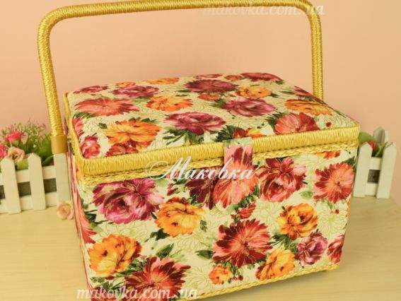 Скринька для рукоділля РТО 4166- RT-62 прямокутна 28,5*21*19см хризантеми Скринька для рукоділля РТО 4166- RT-62 прямокутна 28,5*21*19см хризантеми
