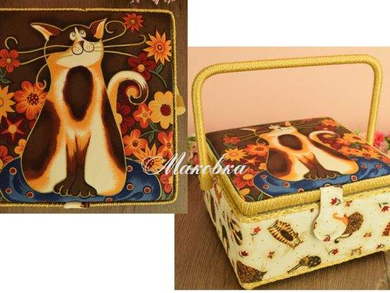 Шкатулка для рукоделия РТО РТО 3941- RT-32 размер 23х23,5х14см Коты, квадратная Шкатулка для рукоделия РТО РТО 3941- RT-32 размер 23х23,5х14см Коты, квадратная