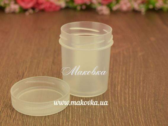 Баночка туба з кришкою, пластик, д 38мм, висота 50 мм. Spark beads Баночка туба з кришкою, пластик, д 38мм, висота 50 мм. Spark beads