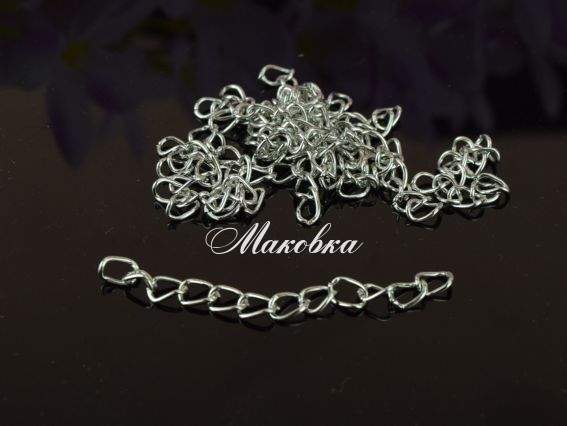 Ланцюг - подовжувач , 5см, колір платина, 1 шт Ланцюг - подовжувач , 5см, колір платина, 1 шт