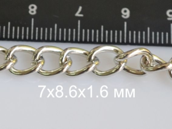 Цепь средняя с-10, под платину 7х8,6 мм , 1 метр Цепь средняя с-10, под платину 7х8,6 мм , 1 метр