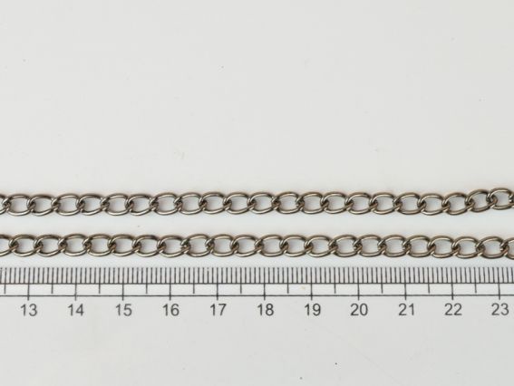 Ланцюг залізна №53, колір чорний, 7,5х5  мм, 1 метр