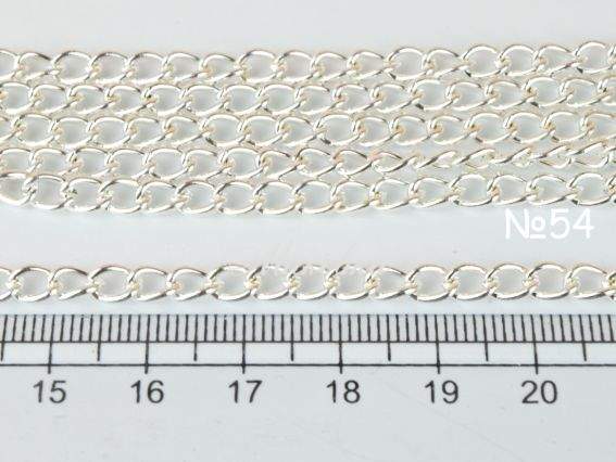 Ланцюг №54, срібло, 3,7х5 мм, 1 метр Ланцюг №54, срібло, 3,7х5 мм, 1 метр