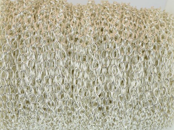 Цепь металлическая №55, цвет серебро, 5,5х4,1 мм, 1 метр