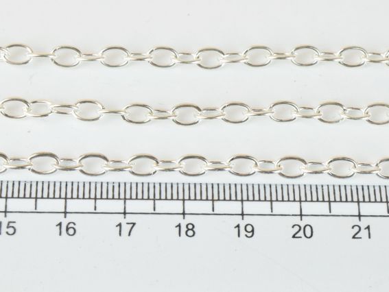 Цепь металлическая №55, цвет серебро, 5,5х4,1 мм, 1 метр