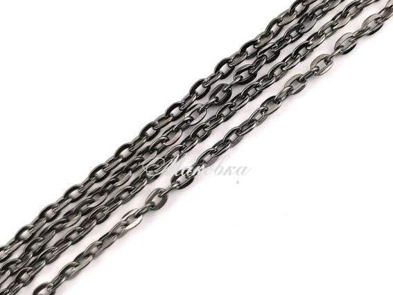 Цепь №60, чорный, 6х4 мм, 1 метр