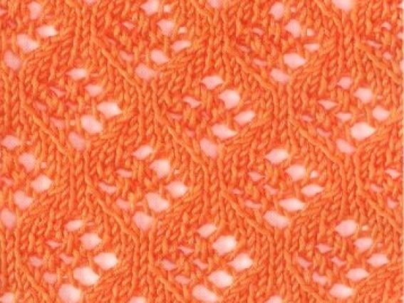 ажурный узор спицами а-17