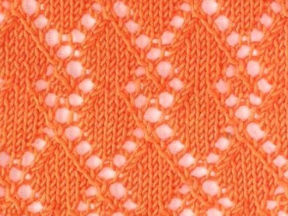 ажурный узор спицами а-20