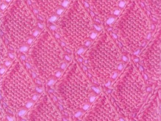 ажурный узор спицами а-23