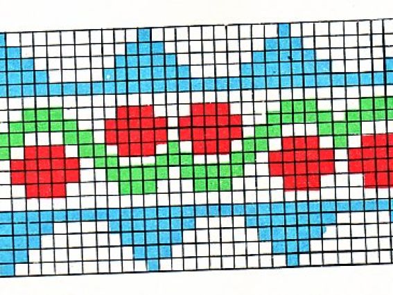 Узор жаккардовый для вязания 32