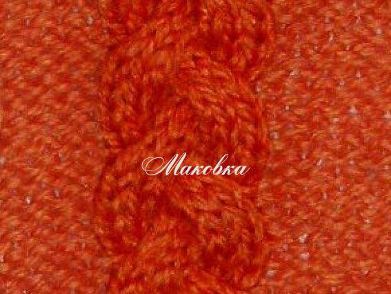 Узор спицами Коса К-1 из 9 петель