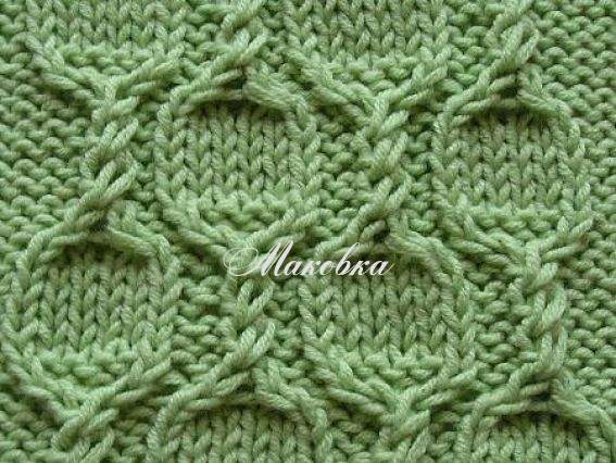 Узор спицами Коса К-11
