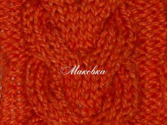 Візерунок спицями Коса К-2 з 16 петель