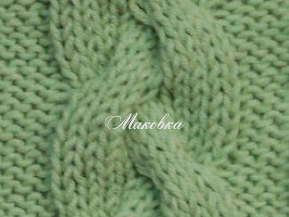 Узор спицами Коса К-3 из 12 петель