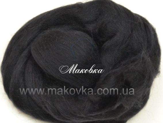 Мериносовая шерсть для валяния Margo, Черная, 25 гр Мериносовая шерсть для валяния Margo, Черная, 25 гр