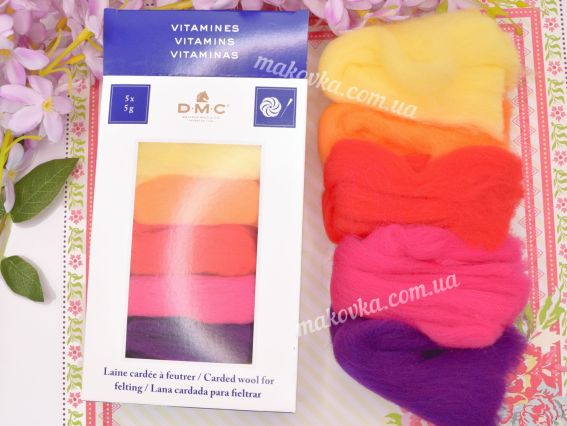 Набір вовни для валяння U2367 DMC Вітамін VITAMIN Набір вовни для валяння U2367 DMC Вітамін VITAMIN