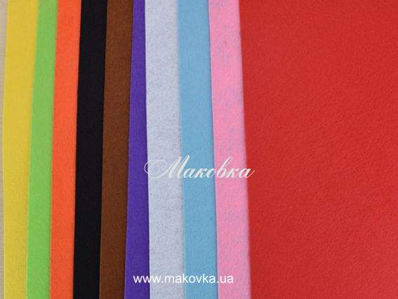 Набор цветного фетра 1 мм, 10 шт 20х30 см Набор цветного фетра 1 мм, 10 шт 20х30 см