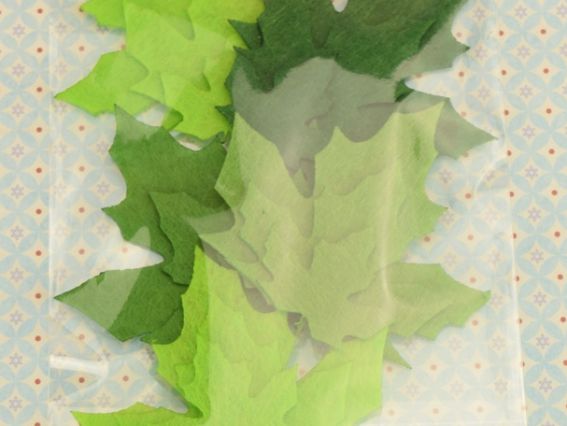 Весенние листья КЛЕНА, заготовки из фетра 5 цветов по 3 шт,  Чудесина