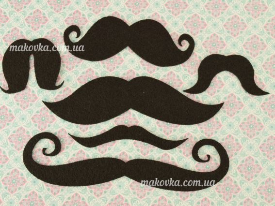 Заготовка з фетру Набір для фотосесії ВУСИ, 6 шт, Чудесина Заготовка з фетру Набір для фотосесії ВУСИ, 6 шт, Чудесина