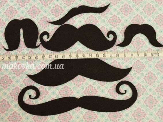 Набір для фото сесії ВУСИ, заготівлі з фетру 6 шт