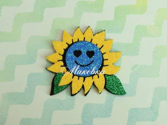 Патч Соняшник жовто-блакитний патріотична фігурка повсть фоам Патч Соняшник жовто-блакитний патріотична фігурка повсть фоам