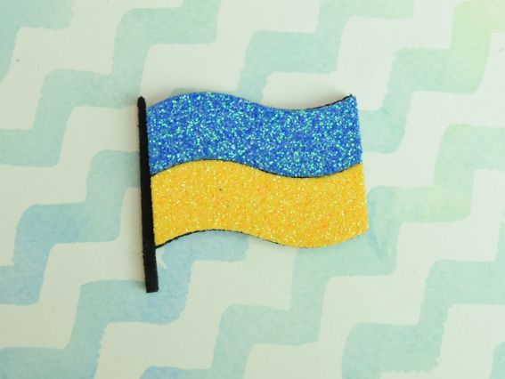 Патч Прапор Жовто-блакитний патріотична фігурка повсть фоам Патч Прапор Жовто-блакитний патріотична фігурка повсть фоам