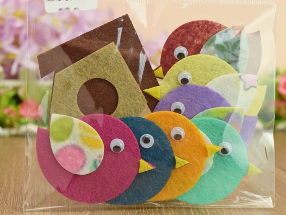 Заготовки из фетра Весенние птицы, 8 шт, Чудесина