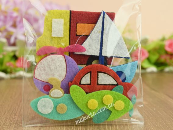 Заготовки из фетра Транспорт, 6 шт, Чудесина