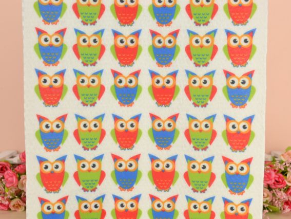 Фетр с рисунком №01 совы маленькие, 2 мм 25х25 см , 1 шт Фетр с рисунком №01 совы маленькие, 2 мм 25х25 см , 1 шт