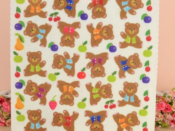 Фетр с рисунком №03 мишки маленькие, 2 мм 25х25 см Фетр с рисунком №03 мишки маленькие, 2 мм 25х25 см