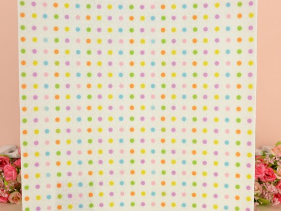 Фетр с рисунком №17 горошек, 2 мм 25х25 см Фетр с рисунком №17 горошек, 2 мм 25х25 см