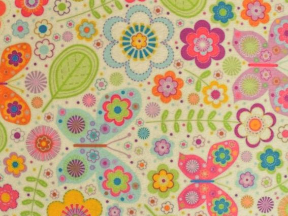 Фетр с рисунком Цветочный принт 005 цветы и бабочки 2мм А4 1 шт Фетр с рисунком Цветочный принт 005 цветы и бабочки 2мм А4 1 шт