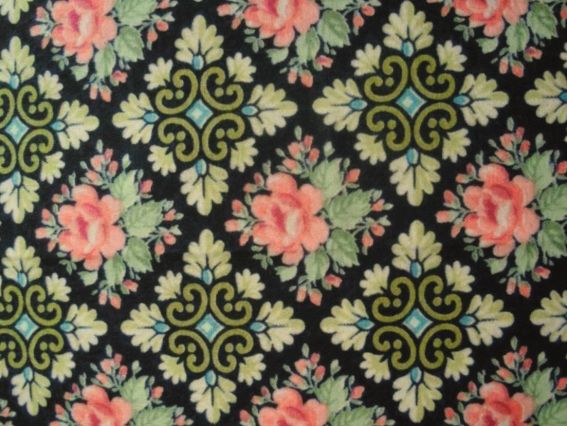 Фетр с рисунком Цветочный принт 014 орнамент с розами 2мм А4 1 шт Фетр с рисунком Цветочный принт 014 орнамент с розами 2мм А4 1 шт