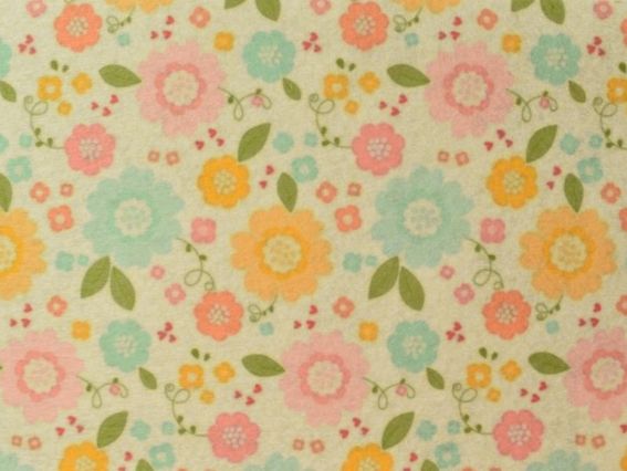 Фетр с рисунком Цветочный принт 020 цветы нежные 2 мм А4 1 шт Фетр с рисунком Цветочный принт 020 цветы нежные 2 мм А4 1 шт