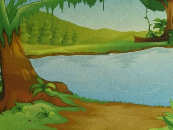 Фетр с рисунком Игровой фон 036 дерево озеро 2мм А4 1 шт Фетр с рисунком Игровой фон 036 дерево озеро 2мм А4 1 шт