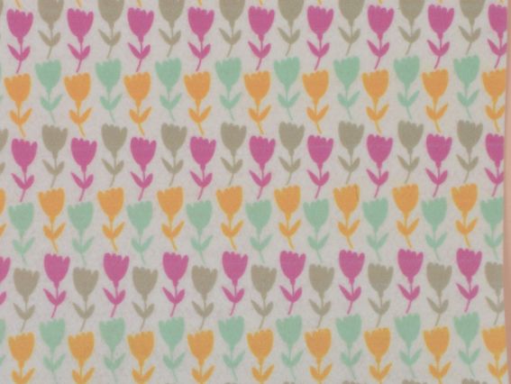 Фетр с рис. КОЛЛЕКЦИЯ №13 белый с разноцветными тюльпанами, 2мм ПЭ,30х40см Фетр с рис. КОЛЛЕКЦИЯ №13 белый с разноцветными тюльпанами, 2мм ПЭ,30х40см