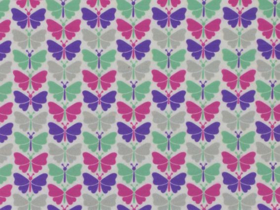 Фетр с рис. КОЛЛЕКЦИЯ №12 белый с фиолетово-розово-зелеными бабочками, 2мм ПЭ,30х40см Фетр с рис. КОЛЛЕКЦИЯ №12 белый с фиолетово-розово-зелеными бабочками, 2мм ПЭ,30х40см