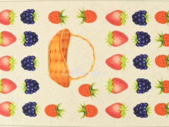 Фетр с рисунком Ягоды и корзина 1 мм А4, 1 шт Фетр с рисунком Ягоды и корзина 1 мм А4, 1 шт