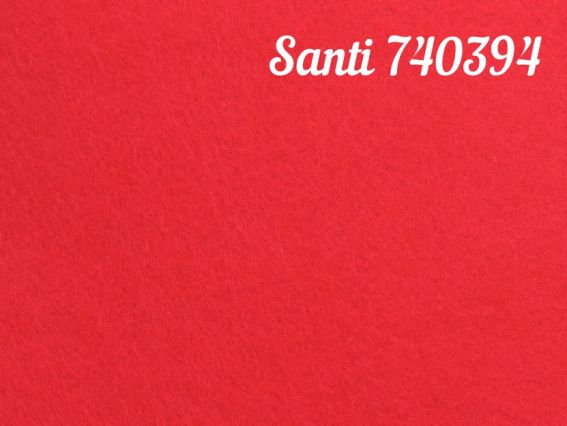 Фетр жорсткий Santi 740394 ЧЕРВОНИЙ, 21х30 см, товщина 1,2 мм, 1 аркуш