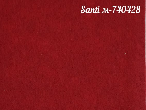 Фетр мягкий Santi 740428 Темно-КРАСНЫЙ, 21х30 см, толщина 1,2 мм , 1 лист