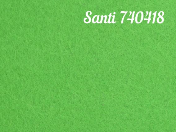 Фетр жорсткий Santi 740418 СВІТЛО-ЗЕЛЕНИЙ, 21х30 см, товщина 1,2 мм, 1 аркуш