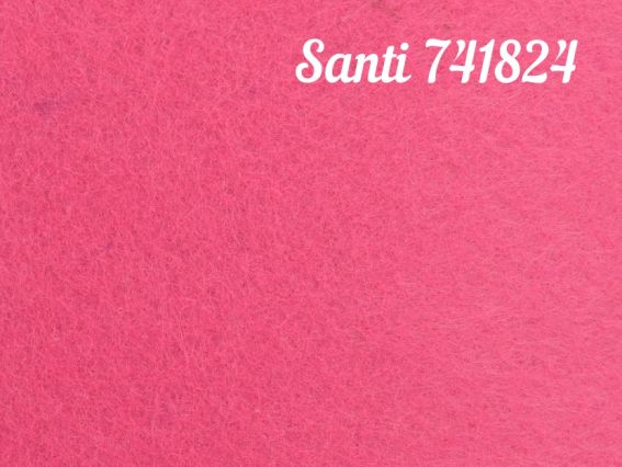Фетр жесткий Santi 741824 Глубокий РОЗОВЫЙ, 21х30 см, толщина 1,2 мм , 1 лист