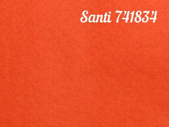 Фетр жесткий Santi 741834 МОРКОВНЫЙ, 21х30 см, толщина 1,2 мм , 1 лист