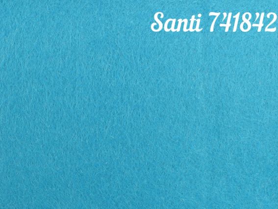 Фетр жесткий Santi 741842 АКВАМАРИН, 21х30 см, толщина 1,2 мм , 1 лист