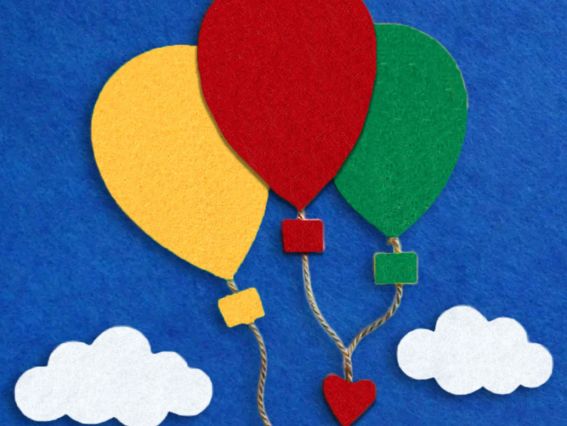 Набор цветного самоклеющегося фетра SANTI мягкого, Классические цвета, размер 21х30см. 5 листов 743255