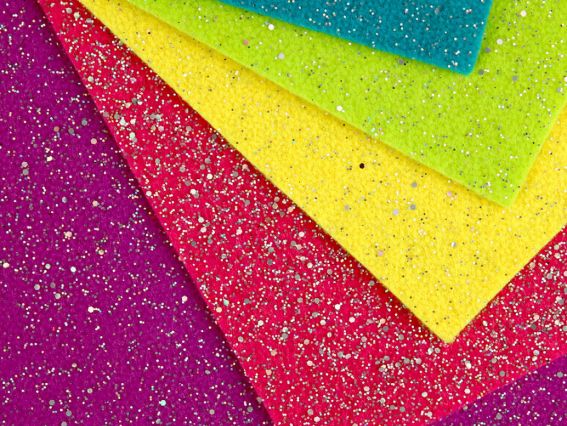 Набір фетру з гліттером Яскраві кольори 743260 SANTI 21х30см 5 аркушів